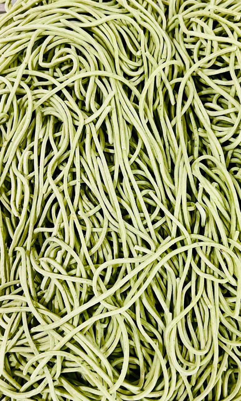 Fideos de espinaca